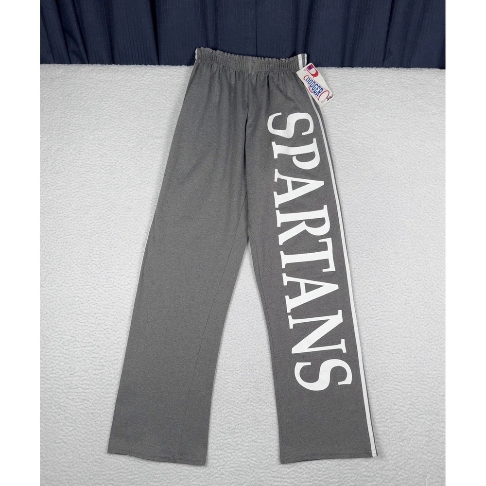 NEW 90s Dodger Brand - SPARTANS Sweatpants Gray Striped - Women's Small